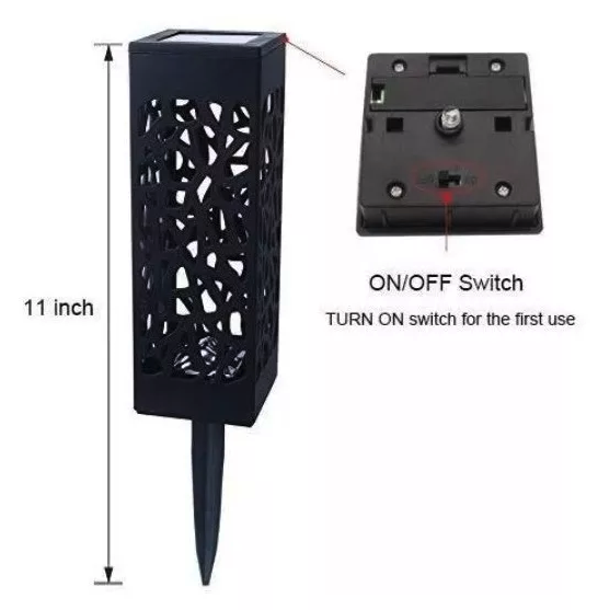 Pack 12 Luces Solares Para Senderos De Jardín