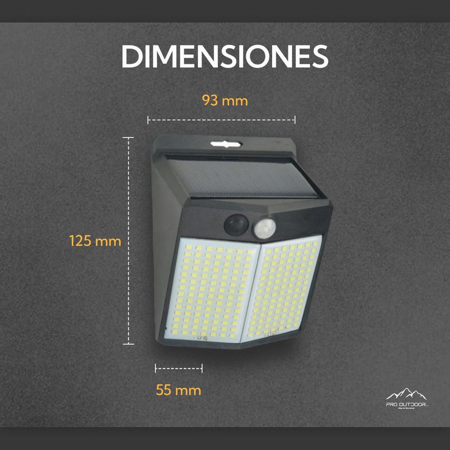 Pack 2 Led Solar Impermeable