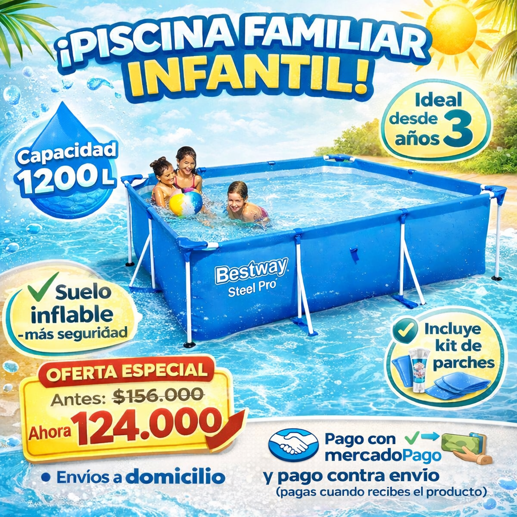 Piscina Rectangular Familiar 2.2m x 1.5m
