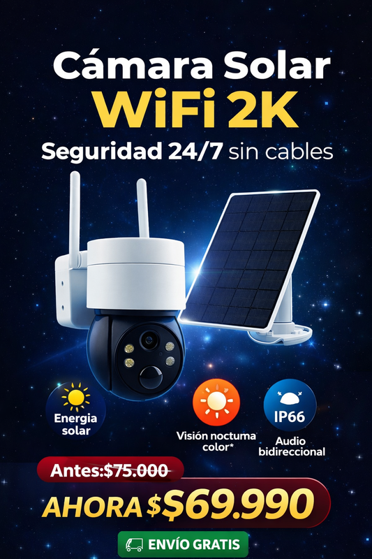 Camara Vigilancia Ip Solar Led Wifi