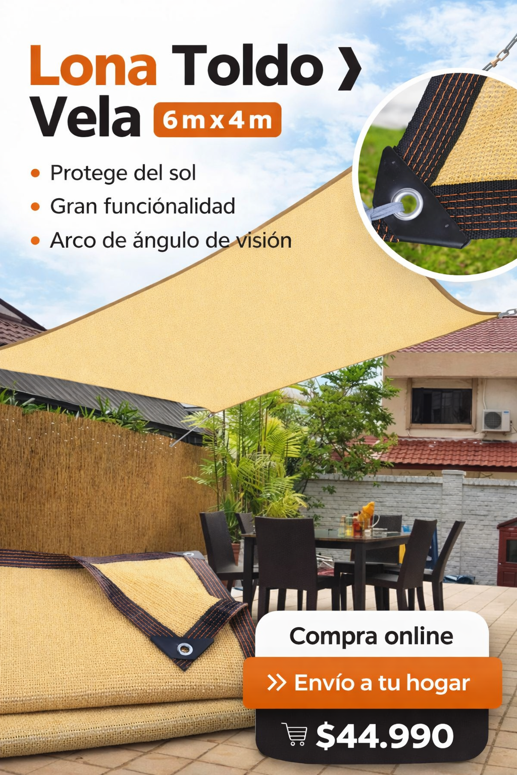 Lona Toldo Vela Protección Solar